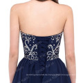 Grace Karin Sexy trägerlosen Chiffon kurzen Navy blau Prom Kleid CL6049-1